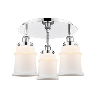 Canton - 3 Light - 18 inch - Polished Chrome - Semi-Flush Mount (3442|916-3C-PC-G181)