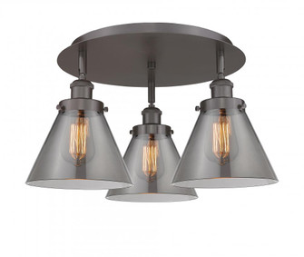 Cone - 3 Light - 20 inch - Oil Rubbed Bronze - Semi-Flush Mount (3442|916-3C-OB-G43)