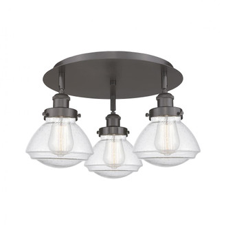 Olean - 3 Light - 19 inch - Oil Rubbed Bronze - Semi-Flush Mount (3442|916-3C-OB-G324)