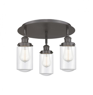 Dover - 3 Light - 16 inch - Oil Rubbed Bronze - Semi-Flush Mount (3442|916-3C-OB-G312)
