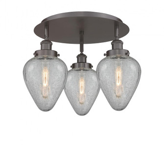 Geneseo - 3 Light - 18 inch - Oil Rubbed Bronze - Semi-Flush Mount (3442|916-3C-OB-G165)