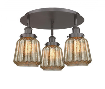 Chatham - 3 Light - 19 inch - Oil Rubbed Bronze - Semi-Flush Mount (3442|916-3C-OB-G146)