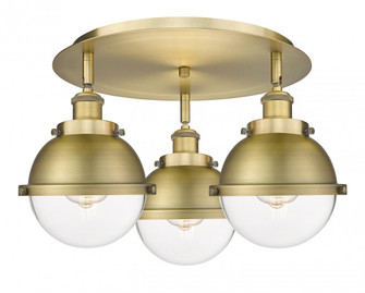 Ballston Urban - 3 Light - 19 inch - Brushed Brass - Semi-Flush Mount (3442|916-3C-BB-HFS-62-BB)