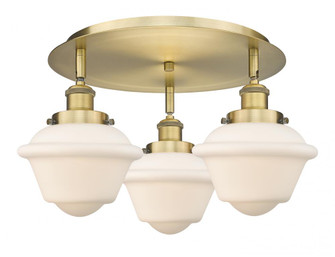 Oxford - 3 Light - 19 inch - Brushed Brass - Semi-Flush Mount (3442|916-3C-BB-G531)