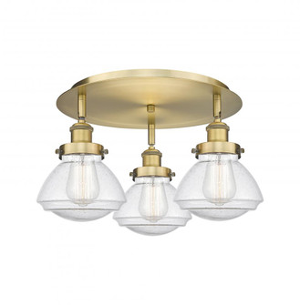 Olean - 3 Light - 19 inch - Brushed Brass - Semi-Flush Mount (3442|916-3C-BB-G324)