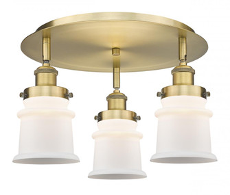 Canton - 3 Light - 17 inch - Brushed Brass - Semi-Flush Mount (3442|916-3C-BB-G181S)