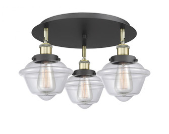 Oxford - 3 Light - 19 inch - Black Antique Brass - Semi-Flush Mount (3442|916-3C-BAB-G532)