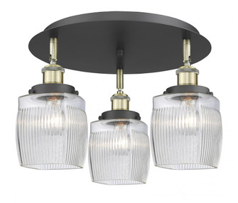 Colton - 3 Light - 17 inch - Black Antique Brass - Semi-Flush Mount (3442|916-3C-BAB-G302)