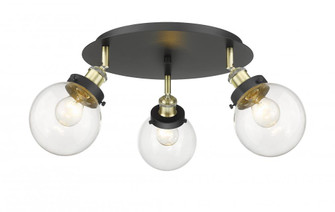 Beacon - 3 Light - 18 inch - Black Antique Brass - Semi-Flush Mount (3442|916-3C-BAB-G202-6)