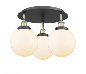 Beacon - 3 Light - 20 inch - Black Antique Brass - Semi-Flush Mount (3442|916-3C-BAB-G201-8)