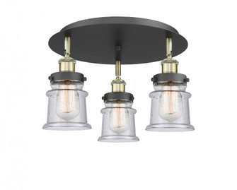 Canton - 3 Light - 17 inch - Black Antique Brass - Semi-Flush Mount (3442|916-3C-BAB-G184S)