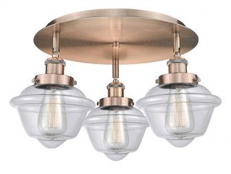 Oxford - 3 Light - 19 inch - Antique Copper - Semi-Flush Mount (3442|916-3C-AC-G532)