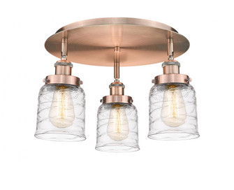 Bell - 3 Light - 17 inch - Antique Copper - Semi-Flush Mount (3442|916-3C-AC-G513)