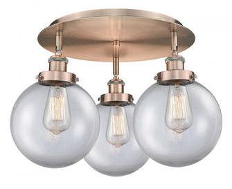 Whitney - 3 Light - 20 inch - Antique Copper - Semi-Flush Mount (3442|916-3C-AC-G202-8)