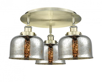 Cone - 3 Light - 20 inch - Antique Brass - Semi-Flush Mount (3442|916-3C-AB-G78)