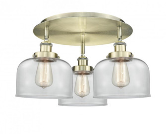 Cone - 3 Light - 20 inch - Antique Brass - Semi-Flush Mount (3442|916-3C-AB-G72)