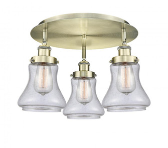 Bellmont - 3 Light - 18 inch - Antique Brass - Semi-Flush Mount (3442|916-3C-AB-G194)