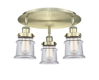 Canton - 3 Light - 17 inch - Antique Brass - Semi-Flush Mount (3442|916-3C-AB-G182S)