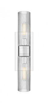 Boreas - 2 Light - 18 inch - Polished Chrome - Bath Vanity Light (3442|617-2W-PC-G617-8SCL)