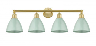 Plymouth - 4 Light - 35 inch - Satin Gold - Bath Vanity Light (3442|616-4W-SG-MBD-75-SF)