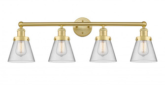 Cone - 4 Light - 33 inch - Satin Gold - Bath Vanity Light (3442|616-4W-SG-G62)