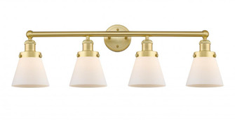 Cone - 4 Light - 33 inch - Satin Gold - Bath Vanity Light (3442|616-4W-SG-G61)