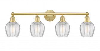 Norfolk - 4 Light - 33 inch - Satin Gold - Bath Vanity Light (3442|616-4W-SG-G462-6)