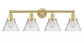 Cone - 4 Light - 35 inch - Satin Gold - Bath Vanity Light (3442|616-4W-SG-G42)