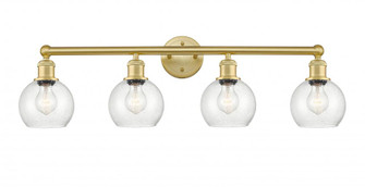 Athens - 4 Light - 33 inch - Satin Gold - Bath Vanity Light (3442|616-4W-SG-G124-6)
