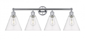 Berkshire - 4 Light - 35 inch - Polished Chrome - Bath Vanity Light (3442|616-4W-PC-GBC-82)