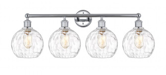 Athens Water Glass - 4 Light - 35 inch - Polished Chrome - Bath Vanity Light (3442|616-4W-PC-G1215-8)