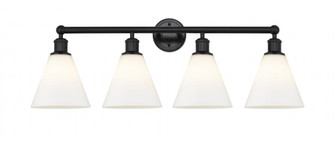 Berkshire - 4 Light - 35 inch - Matte Black - Bath Vanity Light (3442|616-4W-BK-GBC-81)