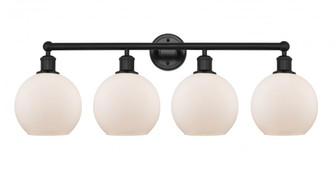 Athens - 4 Light - 35 inch - Matte Black - Bath Vanity Light (3442|616-4W-BK-G121-8)
