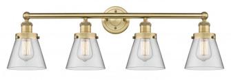 Cone - 4 Light - 33 inch - Brushed Brass - Bath Vanity Light (3442|616-4W-BB-G62)