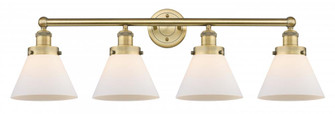 Cone - 4 Light - 35 inch - Brushed Brass - Bath Vanity Light (3442|616-4W-BB-G41)