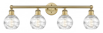 Athens Deco Swirl - 4 Light - 33 inch - Brushed Brass - Bath Vanity Light (3442|616-4W-BB-G1213-6)