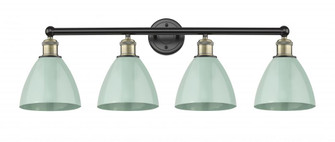 Plymouth - 4 Light - 35 inch - Black Antique Brass - Bath Vanity Light (3442|616-4W-BAB-MBD-75-SF)