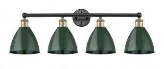 Plymouth - 4 Light - 35 inch - Black Antique Brass - Bath Vanity Light (3442|616-4W-BAB-MBD-75-GR)