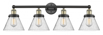 Cone - 4 Light - 35 inch - Black Antique Brass - Bath Vanity Light (3442|616-4W-BAB-G44)