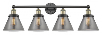 Cone - 4 Light - 35 inch - Black Antique Brass - Bath Vanity Light (3442|616-4W-BAB-G43)