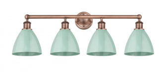 Plymouth - 4 Light - 35 inch - Antique Copper - Bath Vanity Light (3442|616-4W-AC-MBD-75-SF)