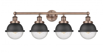 Edison - 4 Light - 34 inch - Antique Copper - Bath Vanity Light (3442|616-4W-AC-HFS-64-BK)