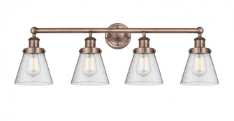 Cone - 4 Light - 33 inch - Antique Copper - Bath Vanity Light (3442|616-4W-AC-G64)