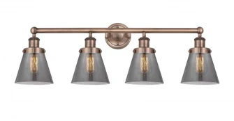 Cone - 4 Light - 33 inch - Antique Copper - Bath Vanity Light (3442|616-4W-AC-G63)
