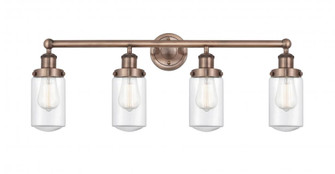 Dover - 4 Light - 32 inch - Antique Copper - Bath Vanity Light (3442|616-4W-AC-G312)