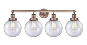 Beacon - 4 Light - 35 inch - Antique Copper - Bath Vanity Light (3442|616-4W-AC-G204-8)