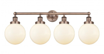 Beacon - 4 Light - 35 inch - Antique Copper - Bath Vanity Light (3442|616-4W-AC-G201-8)