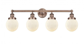 Beacon - 4 Light - 33 inch - Antique Copper - Bath Vanity Light (3442|616-4W-AC-G201-6)