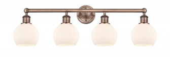 Athens - 4 Light - 33 inch - Antique Copper - Bath Vanity Light (3442|616-4W-AC-G121-6)