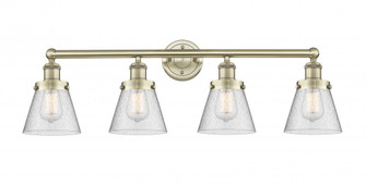 Cone - 4 Light - 33 inch - Antique Brass - Bath Vanity Light (3442|616-4W-AB-G64)